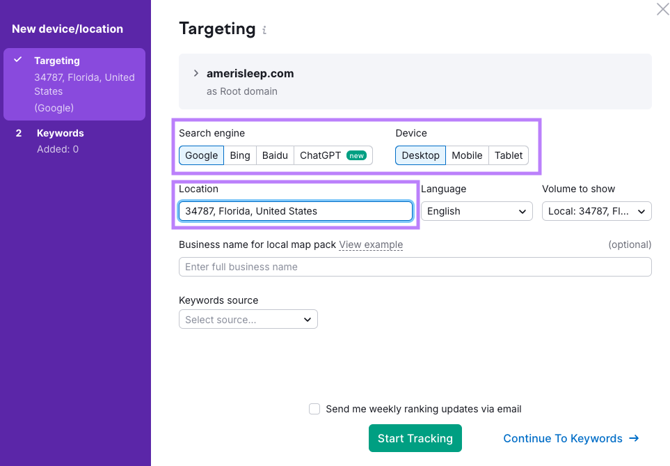 Adding location to Position Tracking