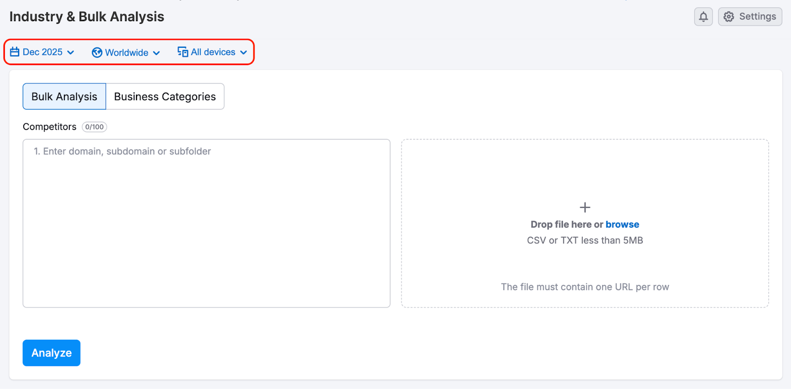 The Industry & Bulk Analysis Dashboard image 1